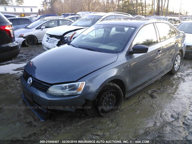 3VW2K7AJ6DM268263 - 2013 VOLKSWAGEN JETTA S 灰色 照片 2