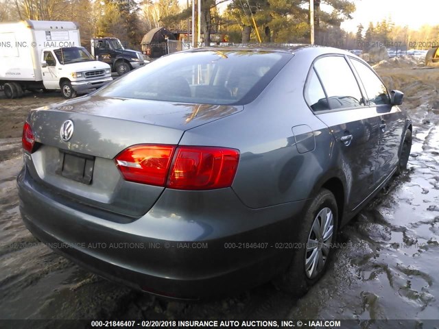3VW2K7AJ6DM268263 - 2013 VOLKSWAGEN JETTA S 灰色 照片 4