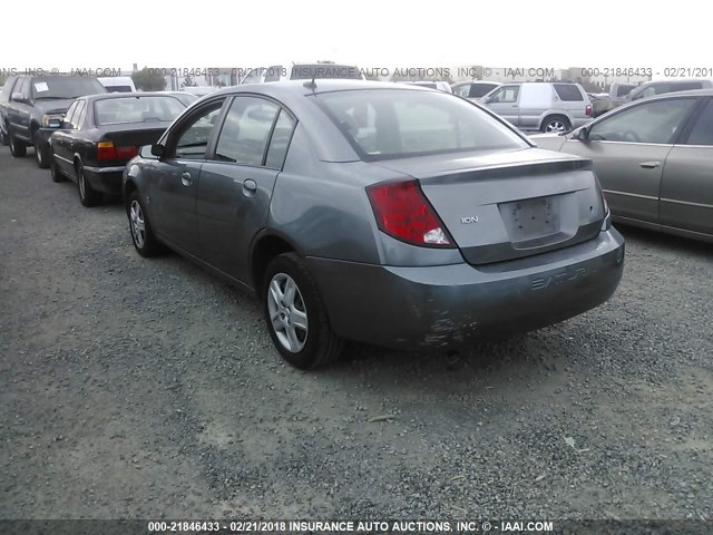 1G8AJ58F57Z162441 - 2007 SATURN ION LEVEL 2 GRAY photo 3