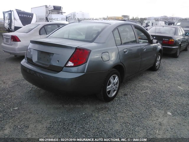 1G8AJ58F57Z162441 - 2007 SATURN ION LEVEL 2 GRAY photo 4