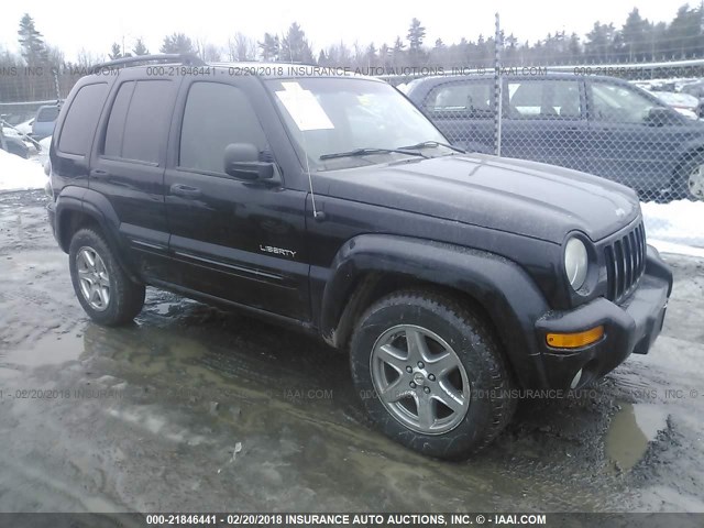 1J4GL58K34W300749 - 2004 JEEP LIBERTY LIMITED BLACK photo 1