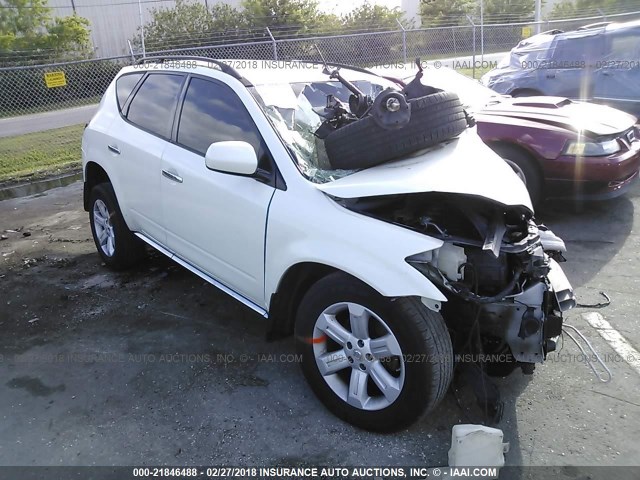 JN8AZ08T67W526704 - 2007 NISSAN MURANO SL/SE/S WHITE photo 1