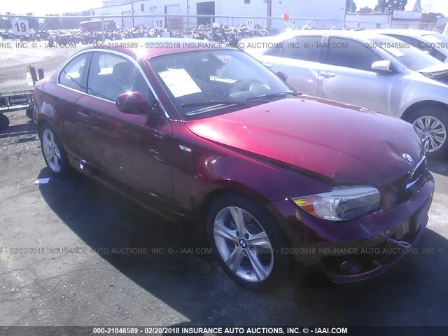 WBAUP9C5XDVS95624 - 2013 BMW 128 I RED photo 1