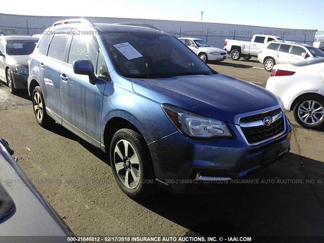 JF2SJAEC8HG456587 - 2017 SUBARU FORESTER 2.5I PREMIUM BLUE photo 1