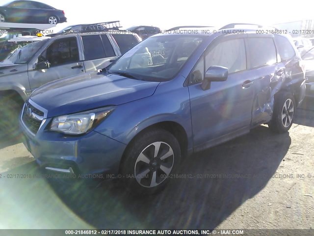 JF2SJAEC8HG456587 - 2017 SUBARU FORESTER 2.5I PREMIUM BLUE photo 2