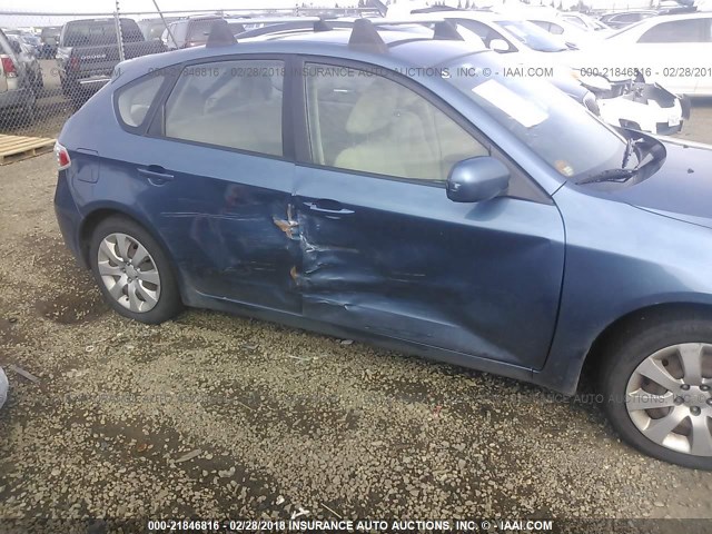 JF1GH61659H814825 - 2009 SUBARU IMPREZA 2.5I BLUE photo 6