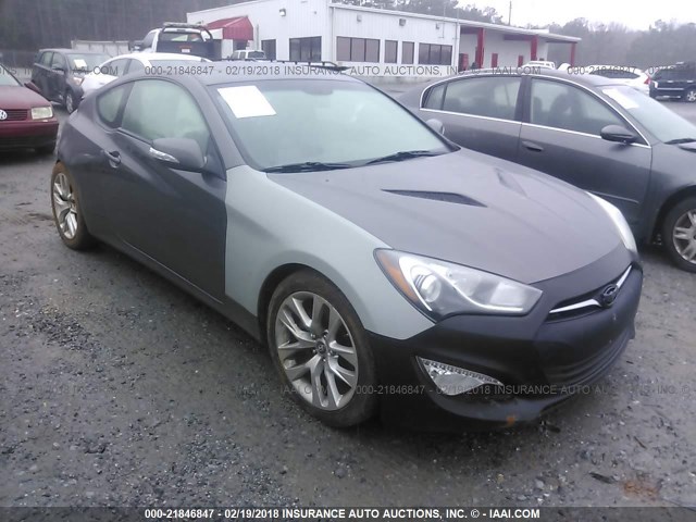 KMHHU6KJ1DU079785 - 2013 HYUNDAI GENESIS COUPE 3.8L GRAY photo 1