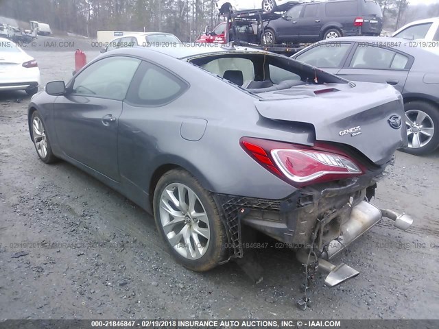 KMHHU6KJ1DU079785 - 2013 HYUNDAI GENESIS COUPE 3.8L GRAY photo 3