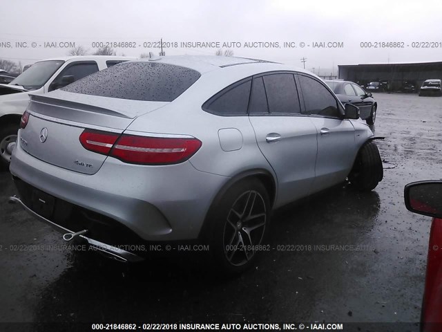 4JGED6EBXGA010543 - 2016 MERCEDES-BENZ GLE 450 4MATIC SILVER photo 4