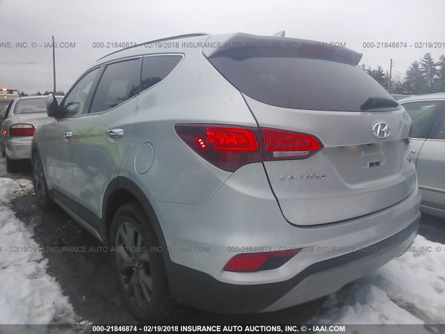 5XYZWDLA4HG501030 - 2017 HYUNDAI SANTA FE SPORT  SILVER photo 3