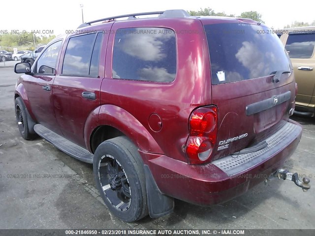 1D8HD48207F533169 - 2007 DODGE DURANGO SLT RED photo 3