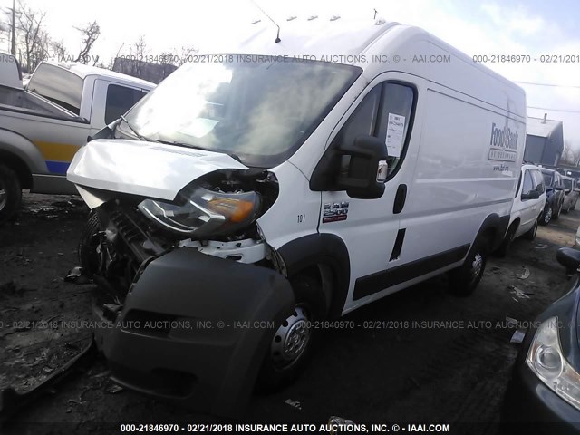 3C6TRVCG5EE109858 - 2014 RAM PROMASTER 2500 2500 HIGH WHITE photo 2