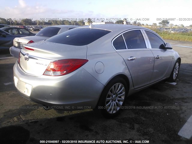 W04GX5GV1B1092770 - 2011 BUICK REGAL CXL SILVER photo 4