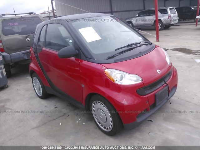 WMEEJ3BA8CK569439 - 2012 SMART FORTWO PURE/PASSION RED photo 1