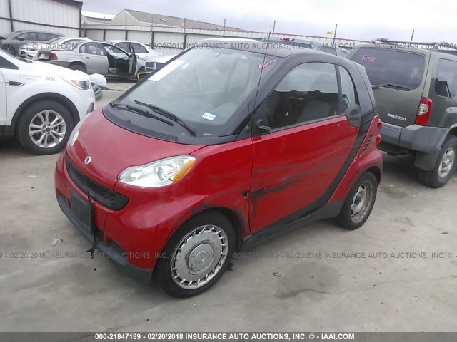 WMEEJ3BA8CK569439 - 2012 SMART FORTWO PURE/PASSION RED photo 2