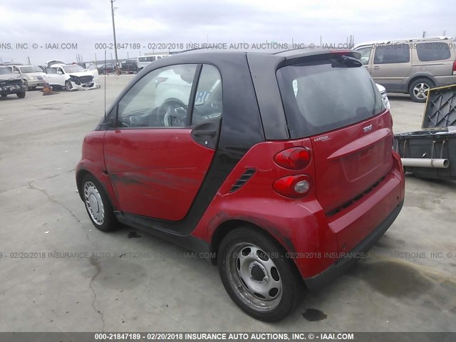 WMEEJ3BA8CK569439 - 2012 SMART FORTWO PURE/PASSION RED photo 3
