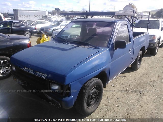 1N6SD11S2NC327618 - 1992 NISSAN TRUCK SHORT WHEELBASE BLUE photo 2