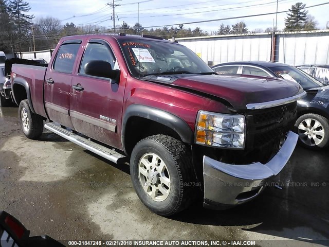 1GC1KXCG0DF124093 - 2013 CHEVROLET SILVERADO K2500 HEAVY DUTY LT RED photo 1