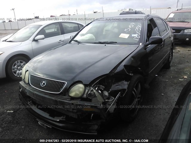 JT8BH68X4Y0021725 - 2000 LEXUS GS 400 BLACK photo 2