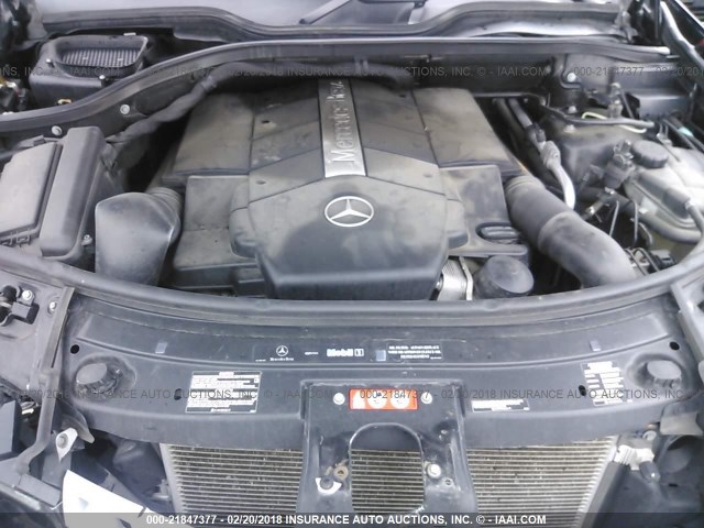 4JGBB75E56A002163 - 2006 MERCEDES-BENZ ML 500 BLACK photo 10