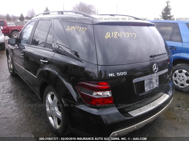 4JGBB75E56A002163 - 2006 MERCEDES-BENZ ML 500 BLACK photo 3