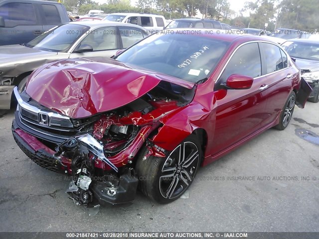 1HGCR2F55HA279437 - 2017 HONDA ACCORD SPORT 红色 照片 2