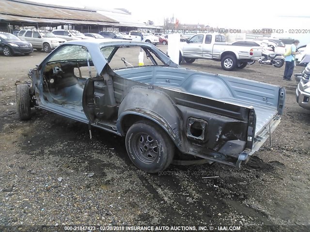 3GCCW80H3HS906549 - 1987 CHEVROLET EL CAMINO BLUE photo 3