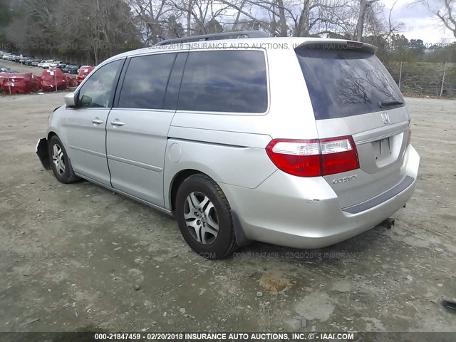 5FNRL38736B450396 - 2006 HONDA ODYSSEY EXL ვერცხლისფერი ფოტო 3