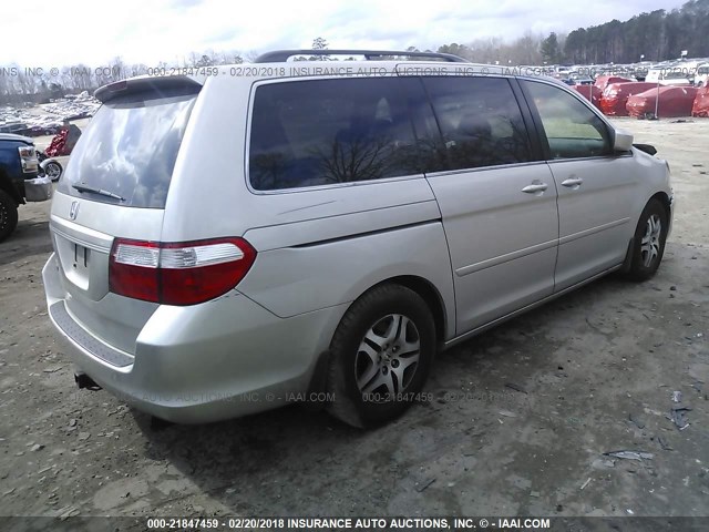 5FNRL38736B450396 - 2006 HONDA ODYSSEY EXL ვერცხლისფერი ფოტო 4