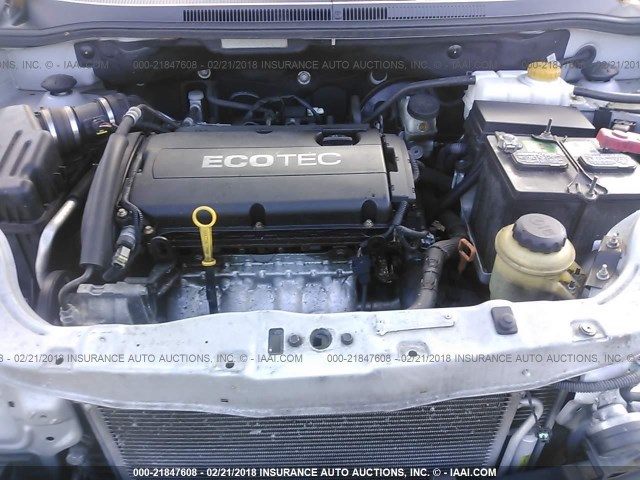 KL1TD5DE1AB134422 - 2010 CHEVROLET AVEO LS/LT 银色 照片 10