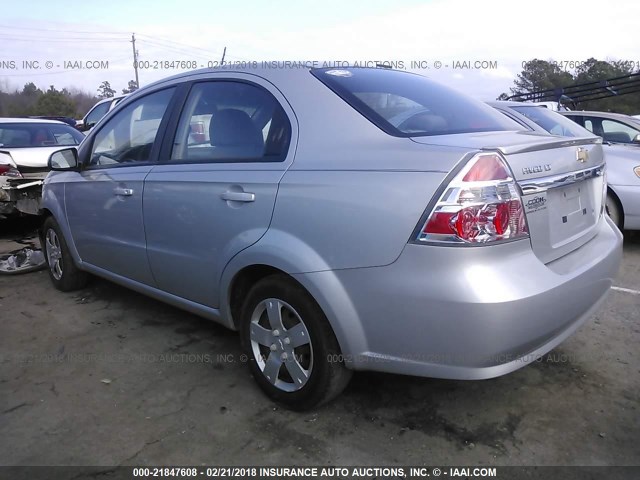 KL1TD5DE1AB134422 - 2010 CHEVROLET AVEO LS/LT 银色 照片 3
