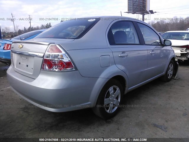 KL1TD5DE1AB134422 - 2010 CHEVROLET AVEO LS/LT 银色 照片 4