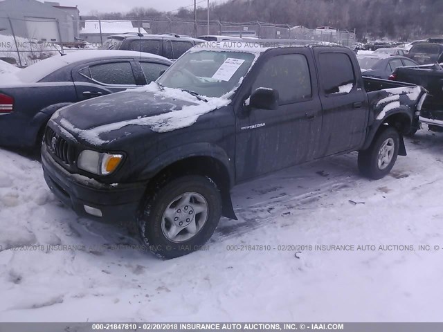 5TEGN92N81Z854054 - 2001 TOYOTA TACOMA DOUBLE CAB PRERUNNER BLACK photo 2