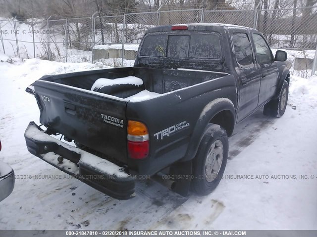 5TEGN92N81Z854054 - 2001 TOYOTA TACOMA DOUBLE CAB PRERUNNER BLACK photo 4