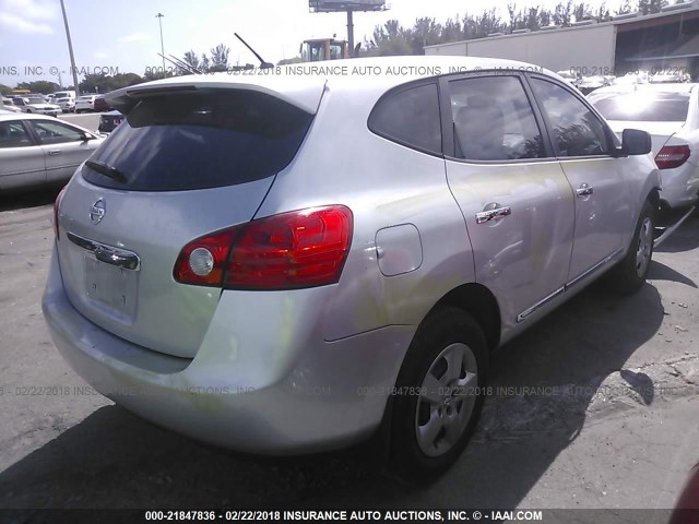 JN8AS5MT9CW275923 - 2012 NISSAN ROGUE S/SV SILVER photo 4