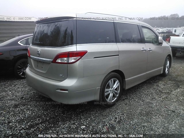 JN8AE2KP7C9031472 - 2012 NISSAN QUEST S/SV/SL/LE GRAY photo 4