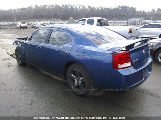 2B3KA33V79H602337 - 2009 DODGE CHARGER SXT BLUE photo 3