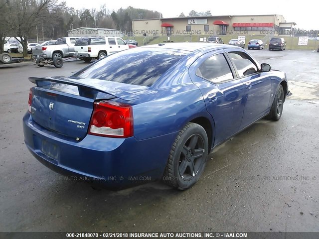 2B3KA33V79H602337 - 2009 DODGE CHARGER SXT BLUE photo 4