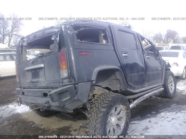 5GRGN23U23H111681 - 2003 HUMMER H2 Чорний фото 4