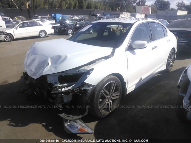 1HGCR2F50GA144557 - 2016 HONDA ACCORD SPORT 白色 照片 2
