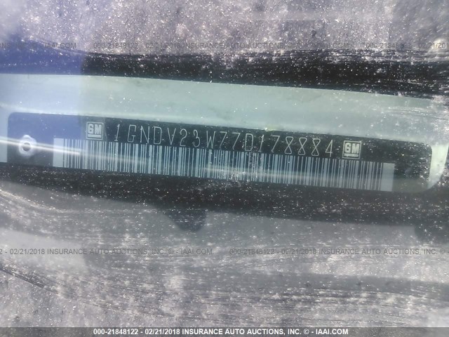 1GNDV23W77D178884 - 2007 CHEVROLET UPLANDER LS WHITE photo 9