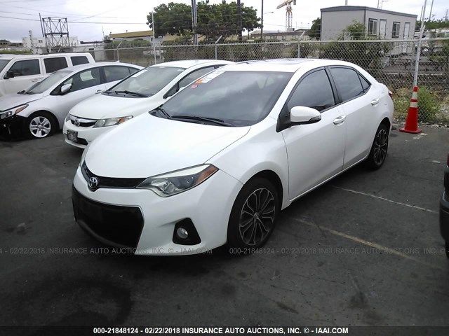 5YFBURHE6EP053140 - 2014 TOYOTA COROLLA L/LE/LE PLS/PRM/S/S PLS WHITE photo 2