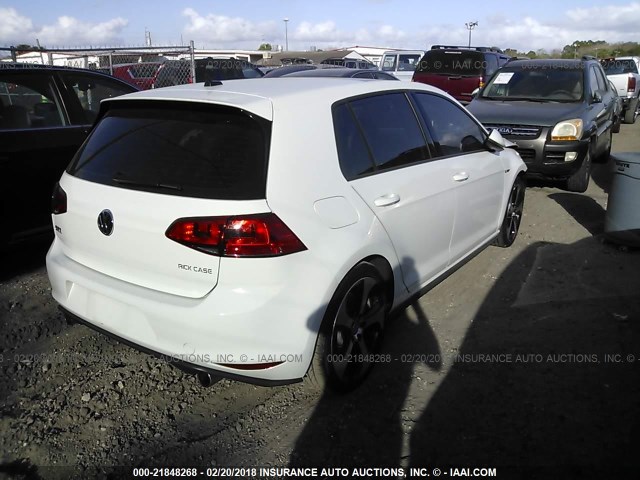 3VW547AU0HM058488 - 2017 VOLKSWAGEN GTI SPORT/SE/AUTOBAHN WHITE photo 4