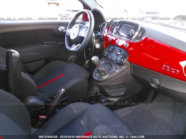 3C3CFFFH9HT621302 - 2017 FIAT 500 ABARTH RED photo 5