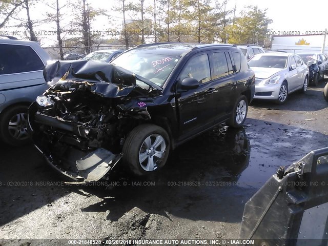 1C4NJDEB3DD228688 - 2013 JEEP COMPASS LATITUDE BLACK photo 2