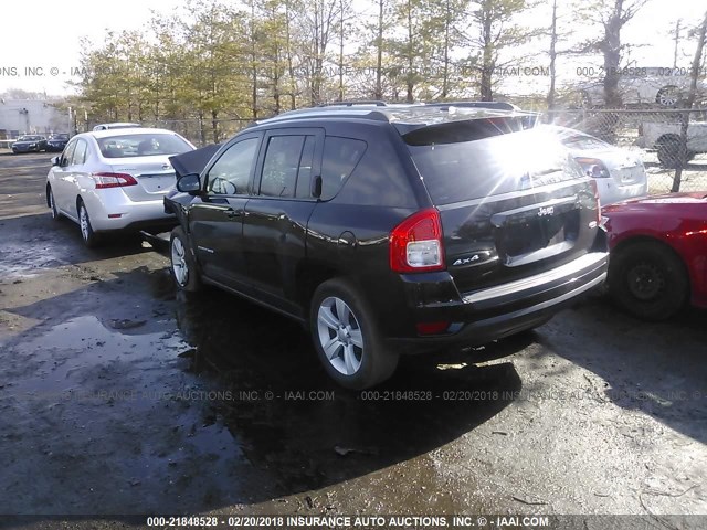 1C4NJDEB3DD228688 - 2013 JEEP COMPASS LATITUDE BLACK photo 3