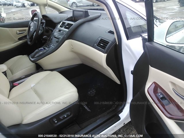 JTHBB1BA4A2007780 - 2010 LEXUS HS 250H WHITE photo 5