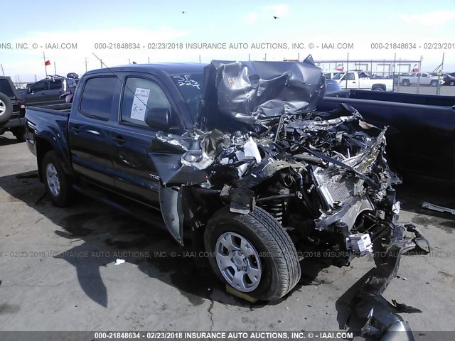 5TFJU4GN1FX068955 - 2015 TOYOTA TACOMA DOUBLE CAB PRERUNNER GRAY photo 1