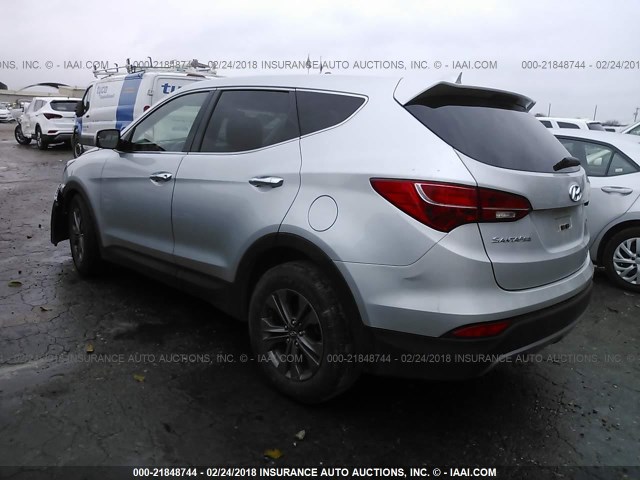 5XYZT3LB7FG283321 - 2015 HYUNDAI SANTA FE SPORT  SILVER photo 3