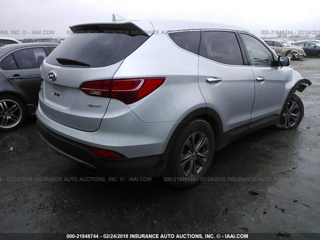 5XYZT3LB7FG283321 - 2015 HYUNDAI SANTA FE SPORT  SILVER photo 4